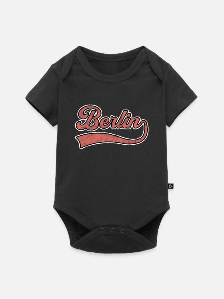 Berlin Schriftzug - Baby Premium Kurzarmbody - Schwarz