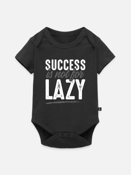 erfolg nicht faul - Baby Premium Kurzarmbody - Schwarz