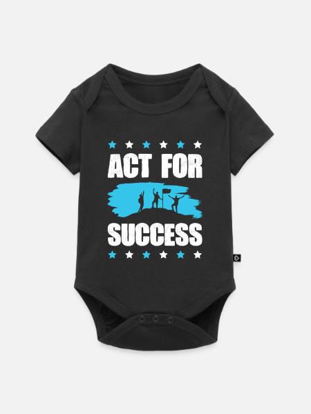 erfolg erfolgreich - Baby Premium Kurzarmbody - Schwarz