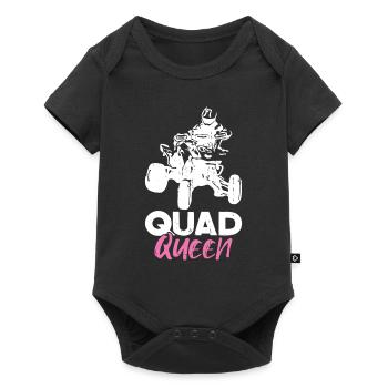 Quad Racing ATV Wheeler Dirt Road - Baby Premium Kurzarmbody - Schwarz - Vorne