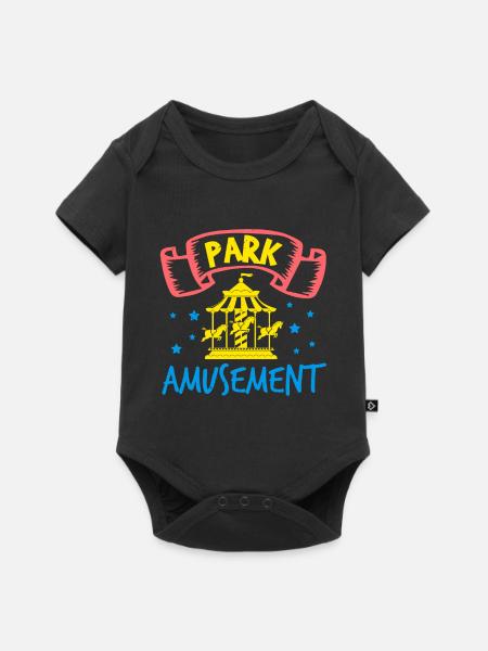 VERGNÜGUNGEN IM PARK - Baby Premium Kurzarmbody - Schwarz