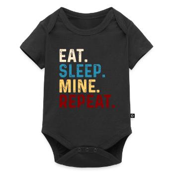Manger dormir le mien répéter - Body à manches courtes Premium Bébé - noir - Devant