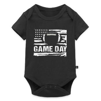 Jour de match US Flag American Football Lovers - Body à manches courtes Premium Bébé - noir - Devant