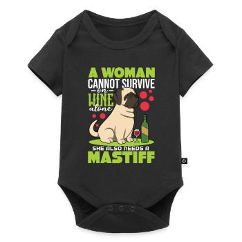 Mastiff - Baby Premium short-sleeve bodysuit - black - Front