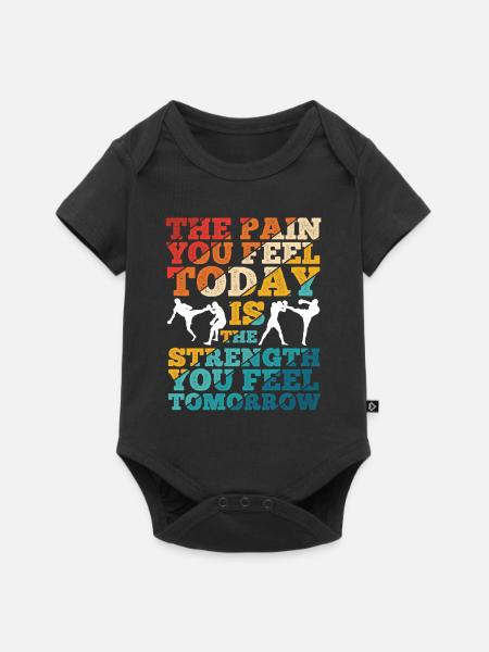Kickboxing - Baby Premium Kurzarmbody - Schwarz