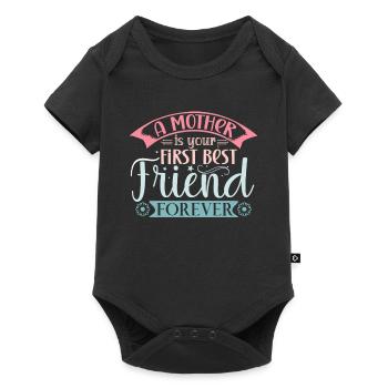 Mother the first BestFriend Forever - Baby Premium short-sleeve bodysuit - black - Front