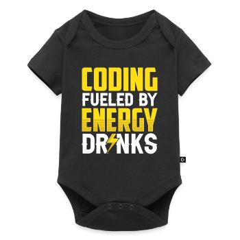 Programming with Energydrinks Coding Code Coder - Baby Premium short-sleeve bodysuit - black - Front