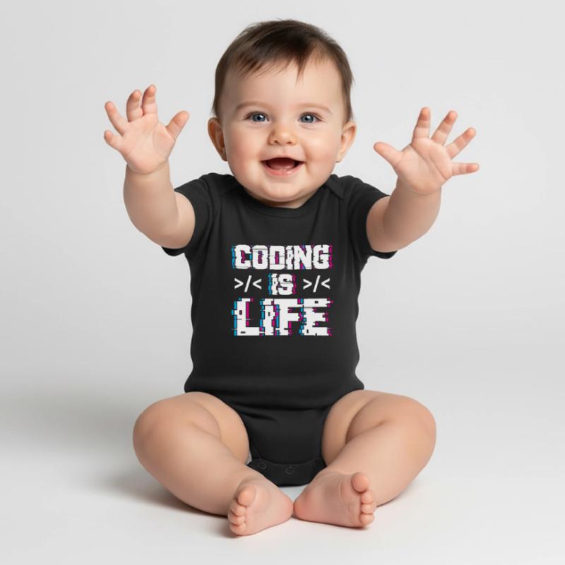 Coding is Life Programmer Coder Code Baby Premium short-sleeve bodysuit