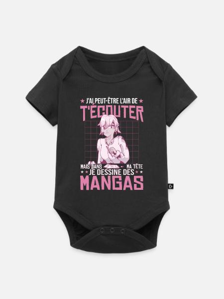 Ich zeichne Manga - Baby Premium Kurzarmbody - Schwarz
