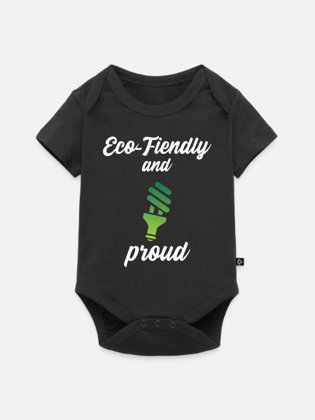 Eco-Friendly and Proud - Baby Premium Kurzarmbody - Schwarz