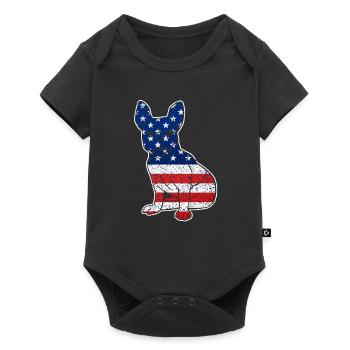 Bouledogue français 4 juillet Dog Lovers - Body à manches courtes Premium Bébé - noir - Devant