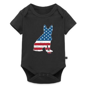 Boston Terrier July 4 Patriotic American - Baby Premium short-sleeve bodysuit - black - Front