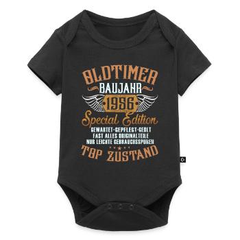1956 Jahrgang Geschenk 66 Geburtstag Mann Frau - Baby Premium Kurzarmbody - Schwarz - Vorne