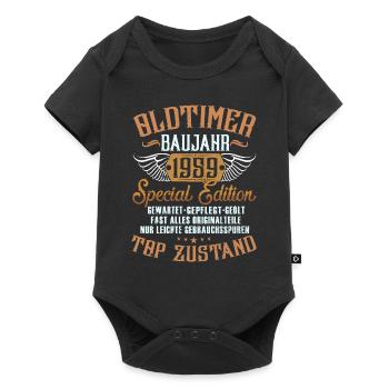 OLDTIMER 1959 LUSTIG 62 JAHRE GEBURTSTAG GESCHENK - Baby Premium Kurzarmbody - Schwarz - Vorne
