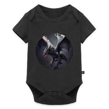 Menacing looking flying dragon - Baby Premium short-sleeve bodysuit - black - Front