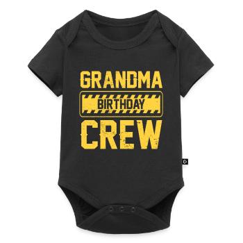 Grandma of the birthday team - Birthday building - Baby Premium short-sleeve bodysuit - black - Front