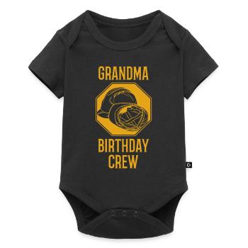 Grandma of the birthday team - Birthday building - Baby Premium short-sleeve bodysuit - black - Front