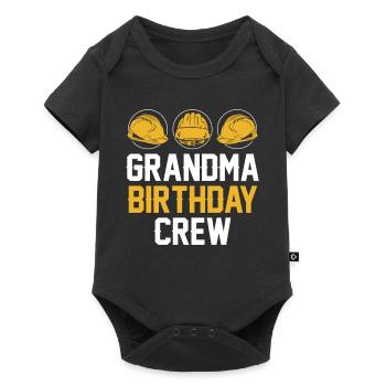 Grandma of the birthday team - Birthday building - Baby Premium short-sleeve bodysuit - black - Front