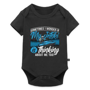 Jet Skiing Sometimes I Wonder Watercraft Jet Skier - Baby Premium short-sleeve bodysuit - black - Front