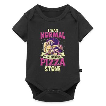 Pizza Stone - Pizza Baker - Baby Premium short-sleeve bodysuit - black - Front