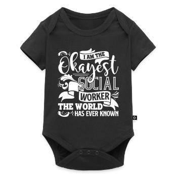 Social Worker The Okayest Social Worker - Baby Premium short-sleeve bodysuit - black - Front