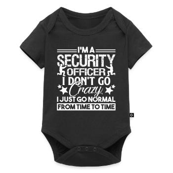 Security Officer Security Officer Crazy - Baby Premium short-sleeve bodysuit - black - Front
