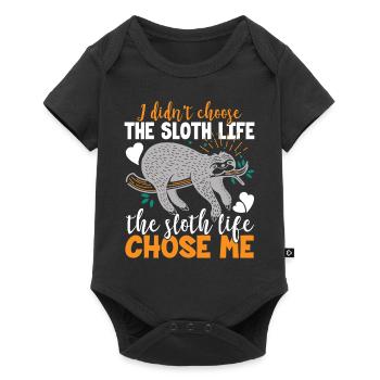 Sloth Sloth Life Choose Me - Baby Premium short-sleeve bodysuit - black - Front
