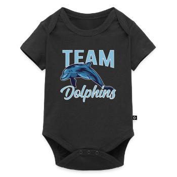 Équipe Dauphins Dauphins Dauphins Dauphins Amoureux - Body à manches courtes Premium Bébé - noir - Devant