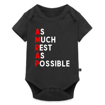 Autant de repos que possible AMRAP drôle - Body à manches courtes Premium Bébé - noir - Devant
