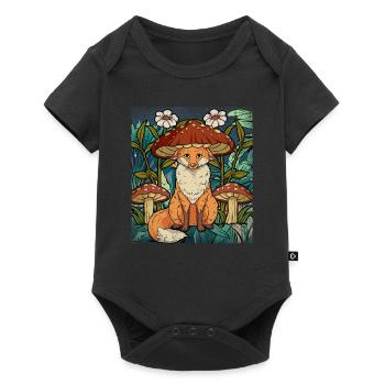 Cottagecore Fox - Baby Premium short-sleeve bodysuit - black - Front