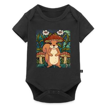 Cottagecore Squirrel - Baby Premium short-sleeve bodysuit - black - Front