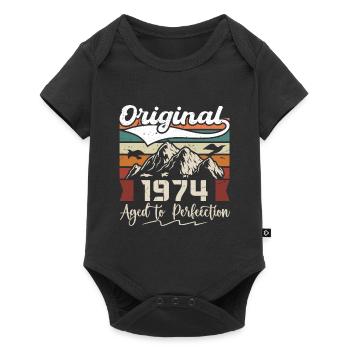 1974 - Gift born in 1974 - Baby Premium short-sleeve bodysuit - black - Front