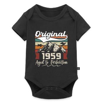 1959 - Cadeau né en 1959 - Body à manches courtes Premium Bébé - noir - Devant