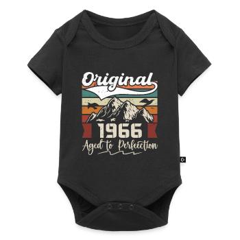 1966 - Gift born in 1966 - Baby Premium short-sleeve bodysuit - black - Front