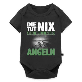 Damen Die tut nix die will nur angeln | Anglerin - Baby Premium Kurzarmbody - Schwarz - Vorne