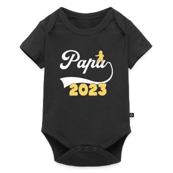 Papa 2023 - Baby Premium short-sleeve bodysuit - black - Front
