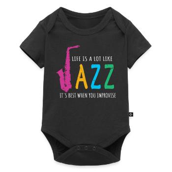 Musique jazz - Musiciens de jazz - Body à manches courtes Premium Bébé - noir - Devant