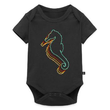 Sea horse - Baby Premium short-sleeve bodysuit - black - Front