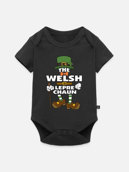 The Welsh Leprechaun St Patrick's Day - Baby Premium short-sleeve bodysuit - black
