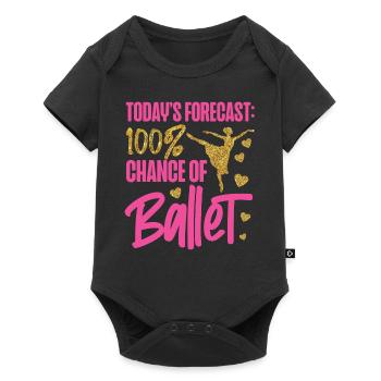 Ballet Danseuse Danse Ballerine - Body à manches courtes Premium Bébé - noir - Devant