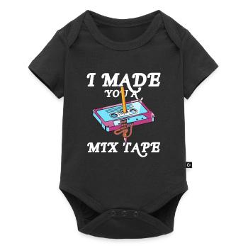 I Made You A Mixtape 80s 90s Tape Pencil - Baby Premium Kurzarmbody - Schwarz - Vorne