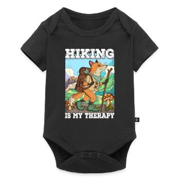 Hiking Is My Therapy Wandern - Baby Premium short-sleeve bodysuit - black - Front