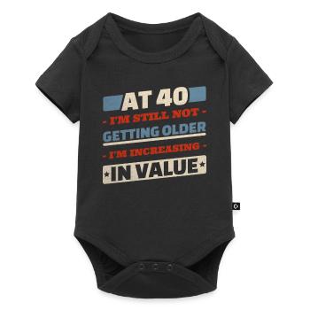 40 ans ne vieillit pas Citations 40e anniversaire - Body à manches courtes Premium Bébé - noir - Devant