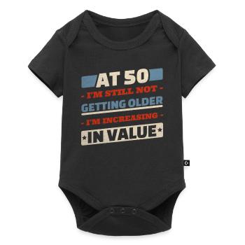 50 ans Ne vieillit pas Citations 50e anniversaire - Body à manches courtes Premium Bébé - noir - Devant