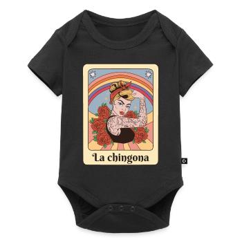 La Chingona Latina Fille Rétro Bingo Regalo - Body à manches courtes Premium Bébé - noir - Devant
