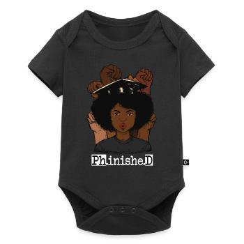 PhD Graduation Art For Afro Doctorate Degree - Baby Premium short-sleeve bodysuit - black - Front