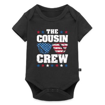 L’équipage du cousin 4 juillet Amérique patriotique - Body à manches courtes Premium Bébé - noir - Devant