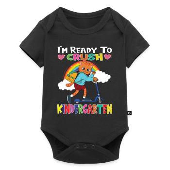 Cat With Scooter I'm Ready To Crush Kindergarten - Baby Premium short-sleeve bodysuit - black - Front