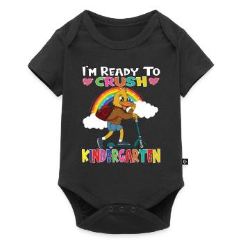 Duck With Scooter I'm Ready To Crush Kindergarten - Baby Premium short-sleeve bodysuit - black - Front