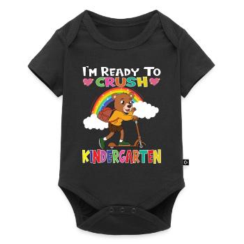Bear With Scooter I'm Ready To Crush Kindergarten - Baby Premium short-sleeve bodysuit - black - Front